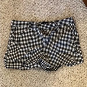 Checkered shorts.